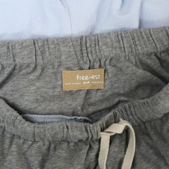 Free people Free-est Heather Pants Pull-On Ruched Jogger Blue Cotton M 283544 - Picture 9 of 9